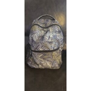 Leaf Print Backpack Tropical Pattern School Travel Daypack